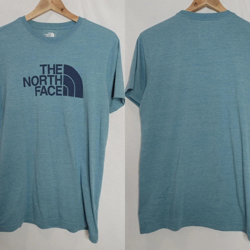 The North Face Graphic Tee Slim Fit Blue Short Sleeve Cotton‎ Blend Medium M
